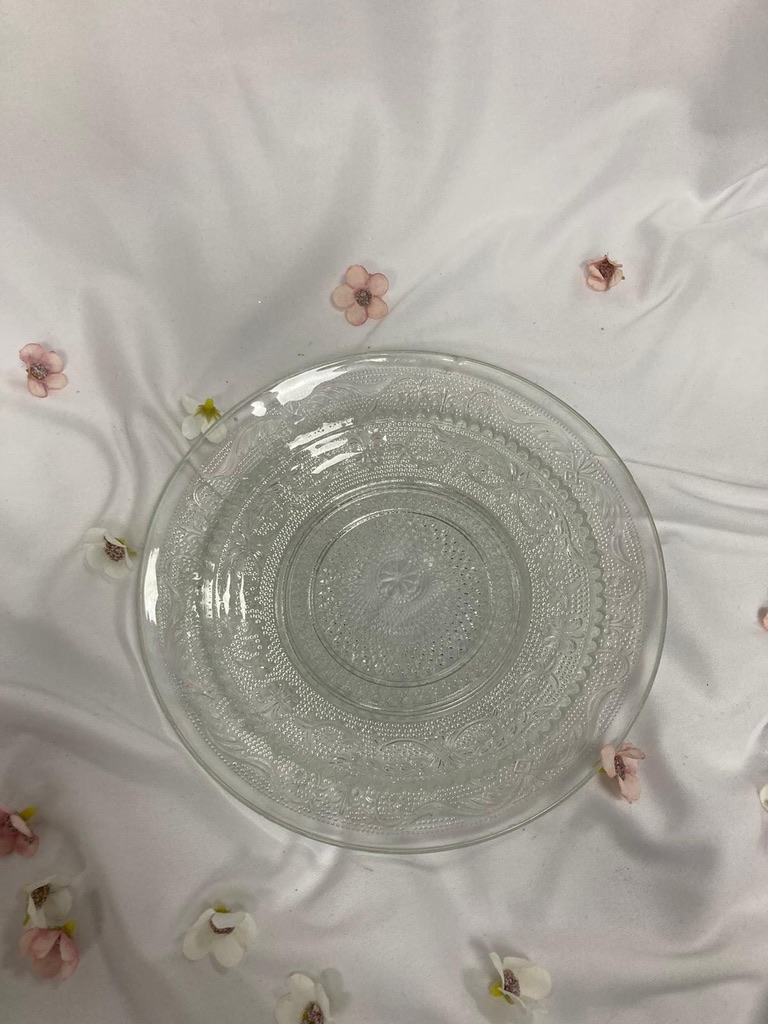Assiette verre transparente