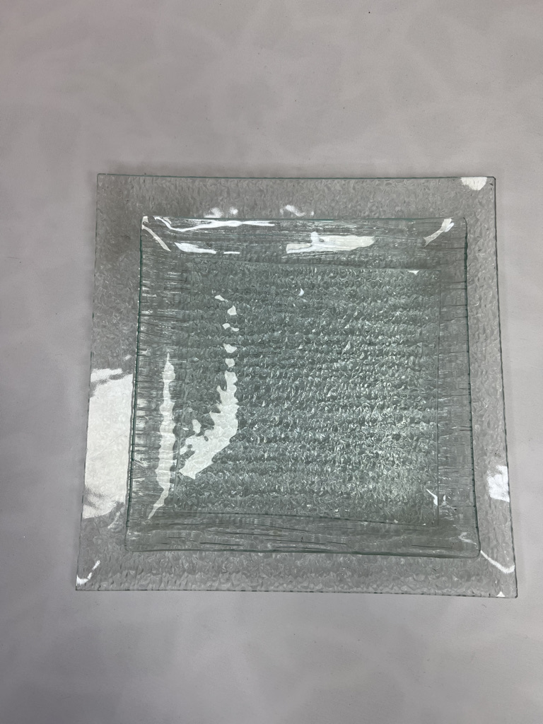 Assiette verre carré